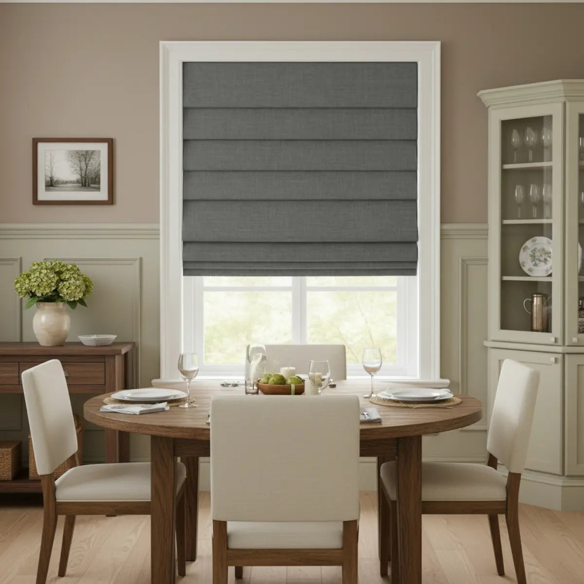 Costom Roman Shades Cool Gray 302-17