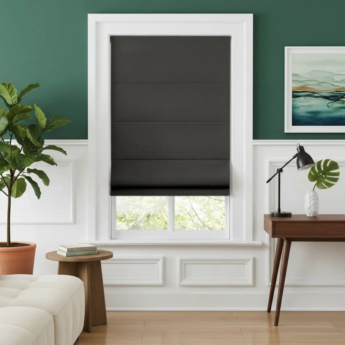 Costom Roman Shades Ash Slate OY6-238-18