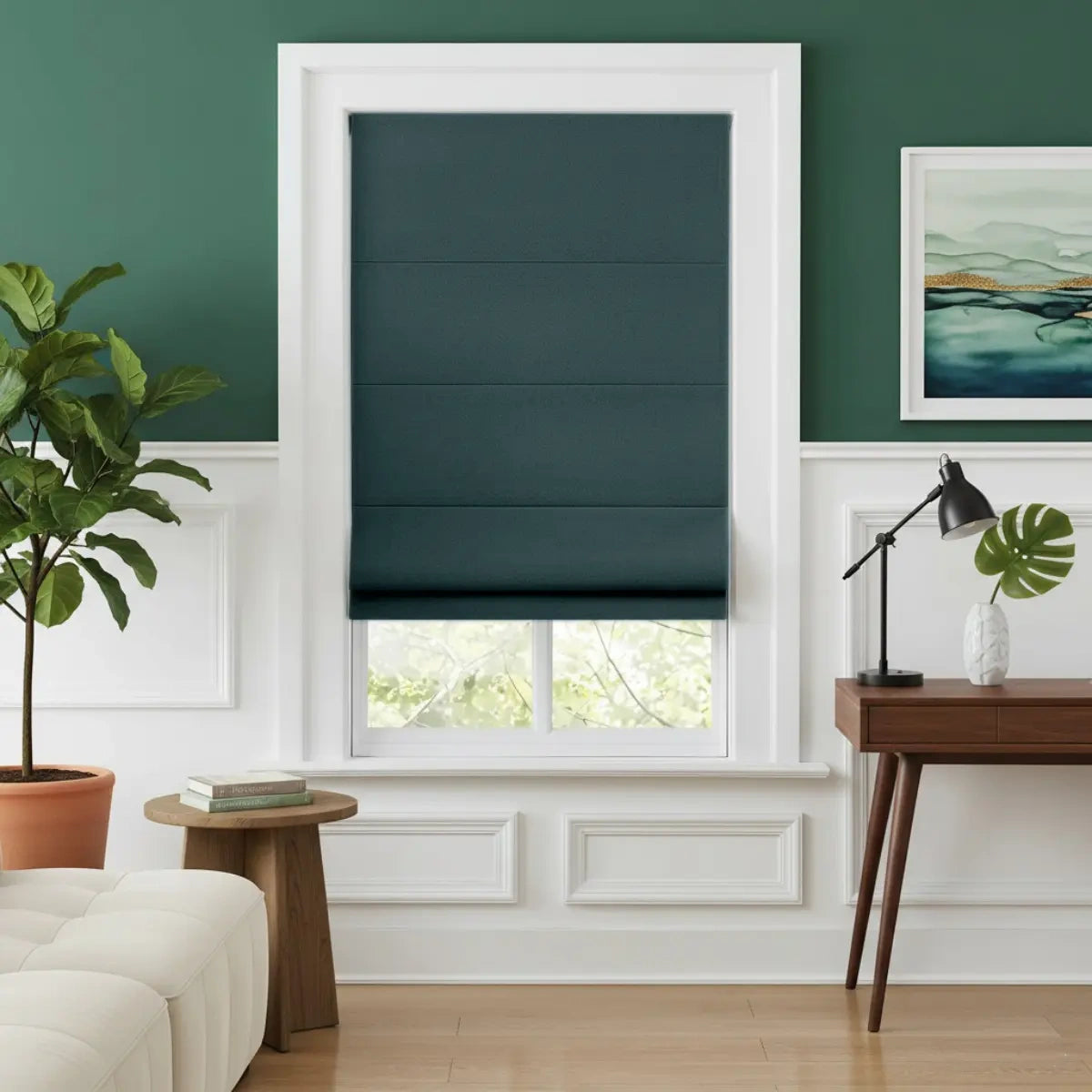 Costom Roman Shades Sage Green OY6-238-13