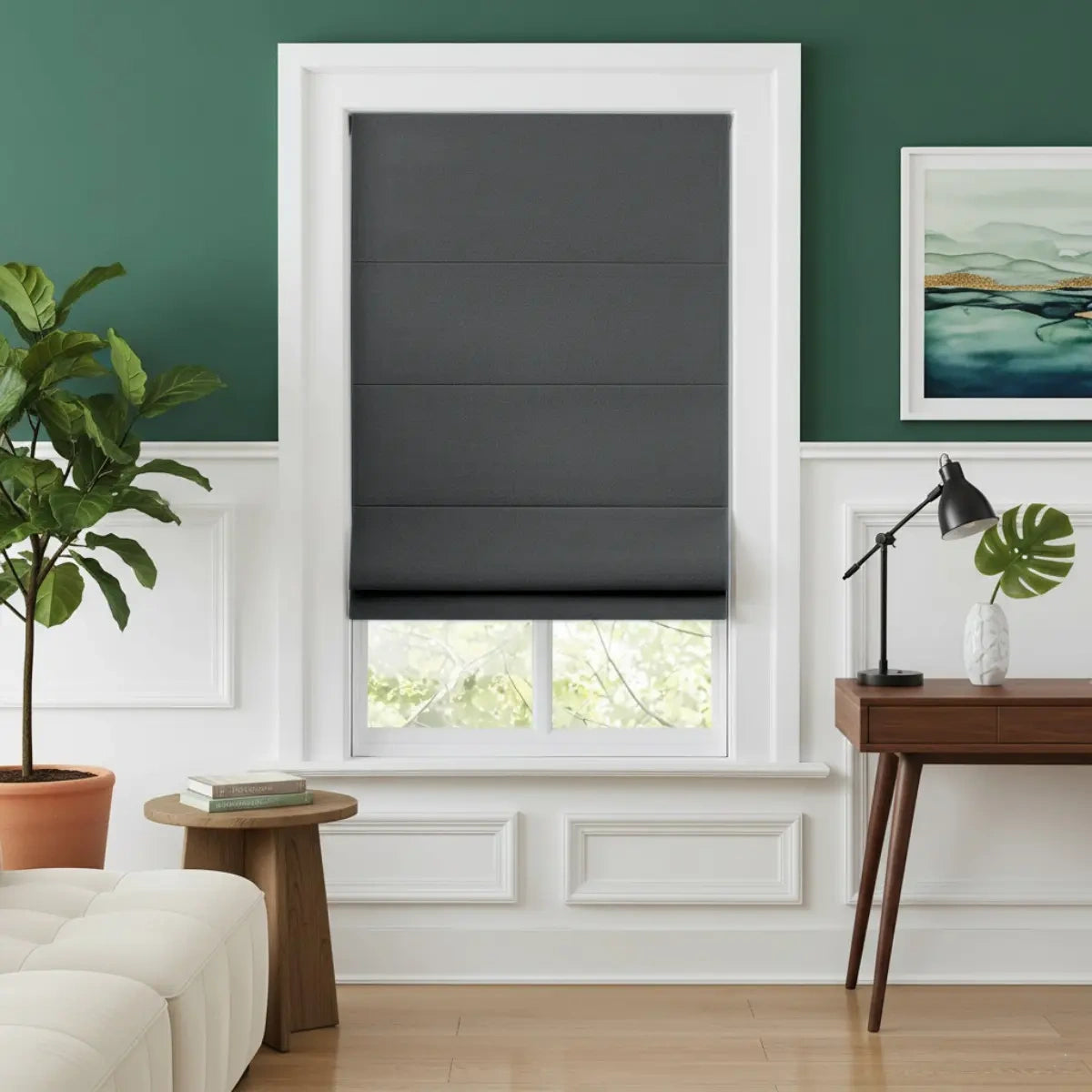 Costom Roman Shades Cool Gray OY6-238-17