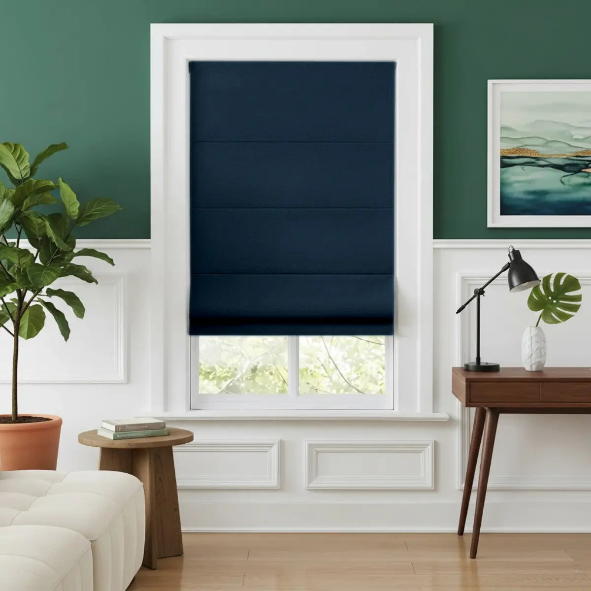 Costom Roman Shades Dark Navy OY6-238-22