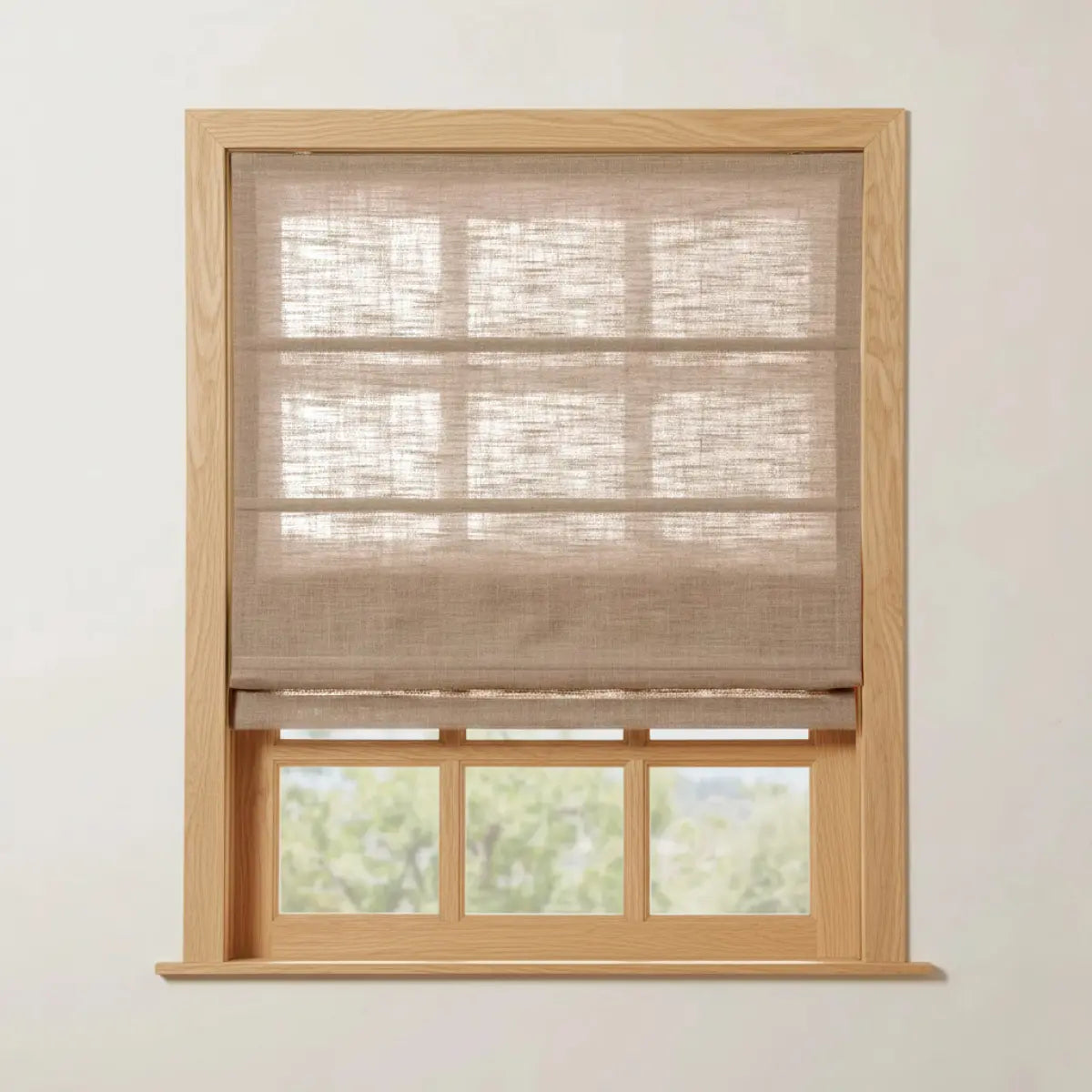Costom Roman Shades Light Brown W1234-11