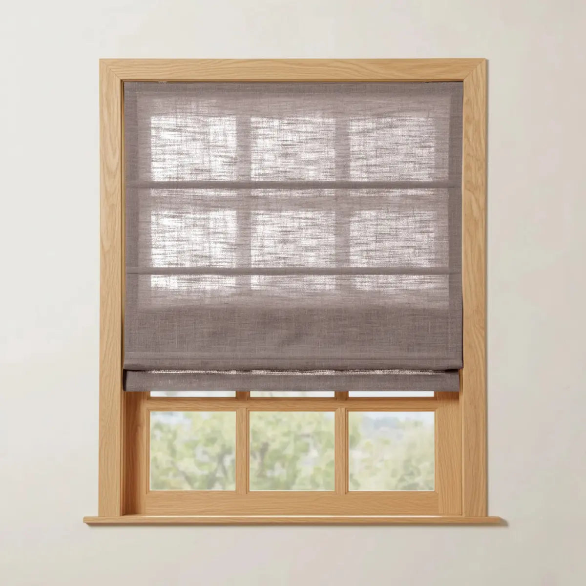 Costom Roman Shades Gray Brown W1234-12