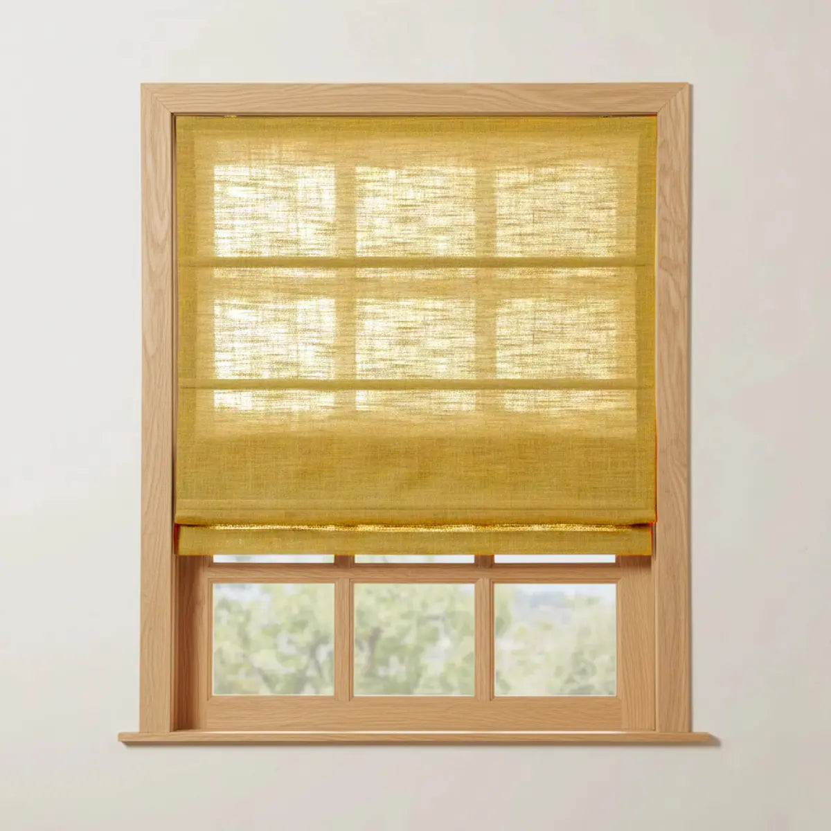 Costom Roman Shades Golden Yellow W1234-14