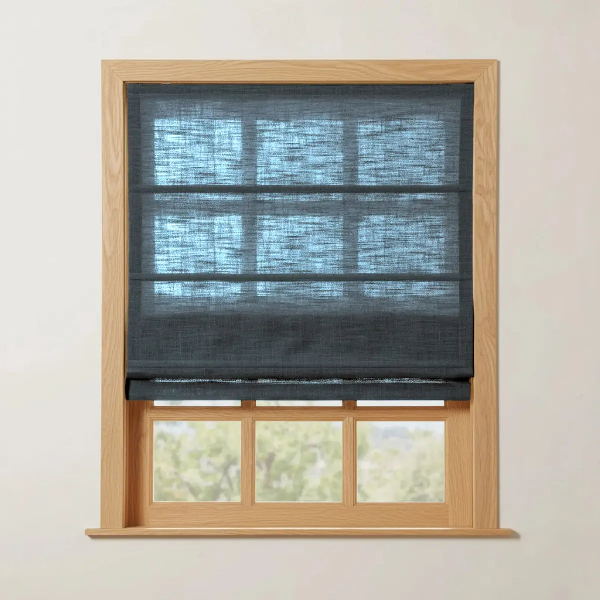 Costom Roman Shades Slate Teal W1234-29