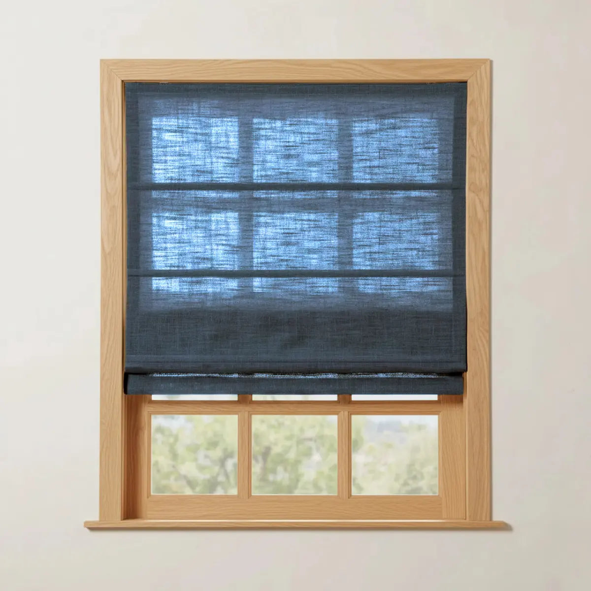 Costom Roman Shades Steel Blue W1234-30