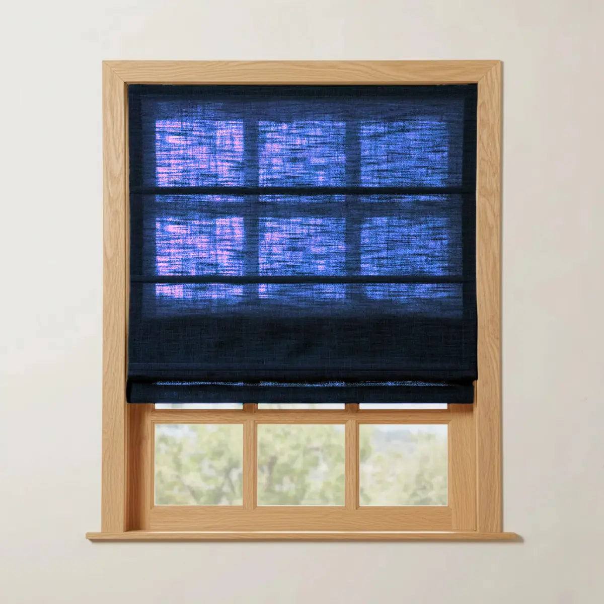 Costom Roman Shades Midnight Navy W1234-32