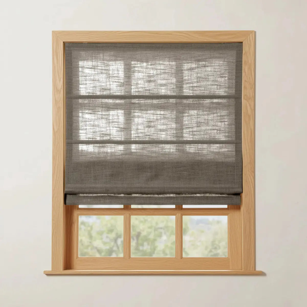 Costom Roman Shades Dune Brown W1234-36