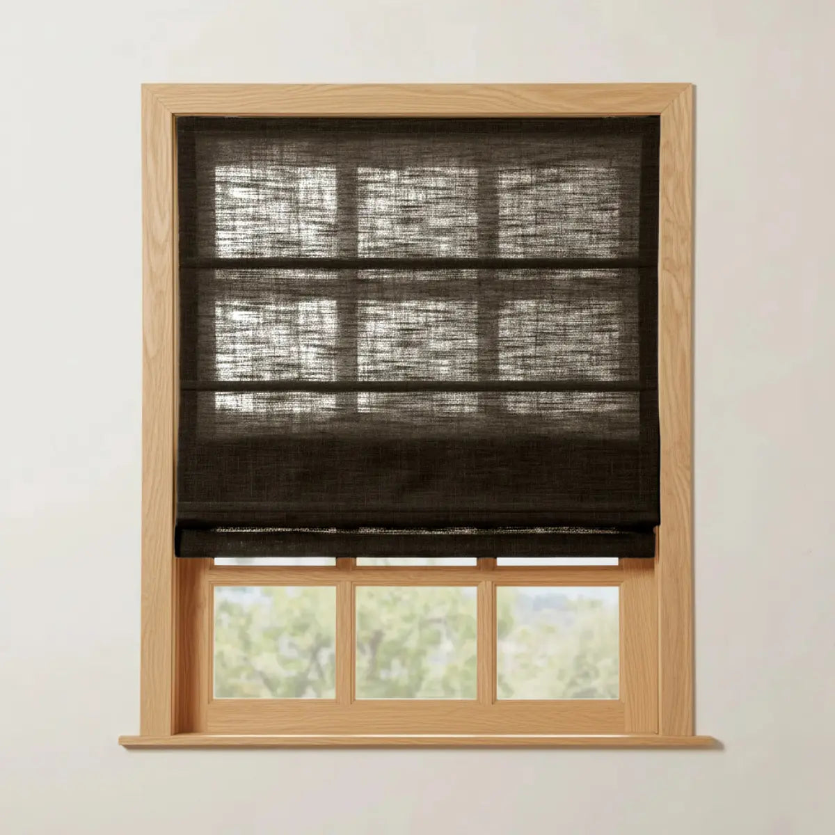 Costom Roman Shades Espresso W1234-39