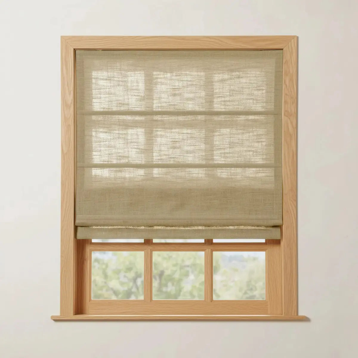 Costom Roman Shades Sandy Taupe W1234-4