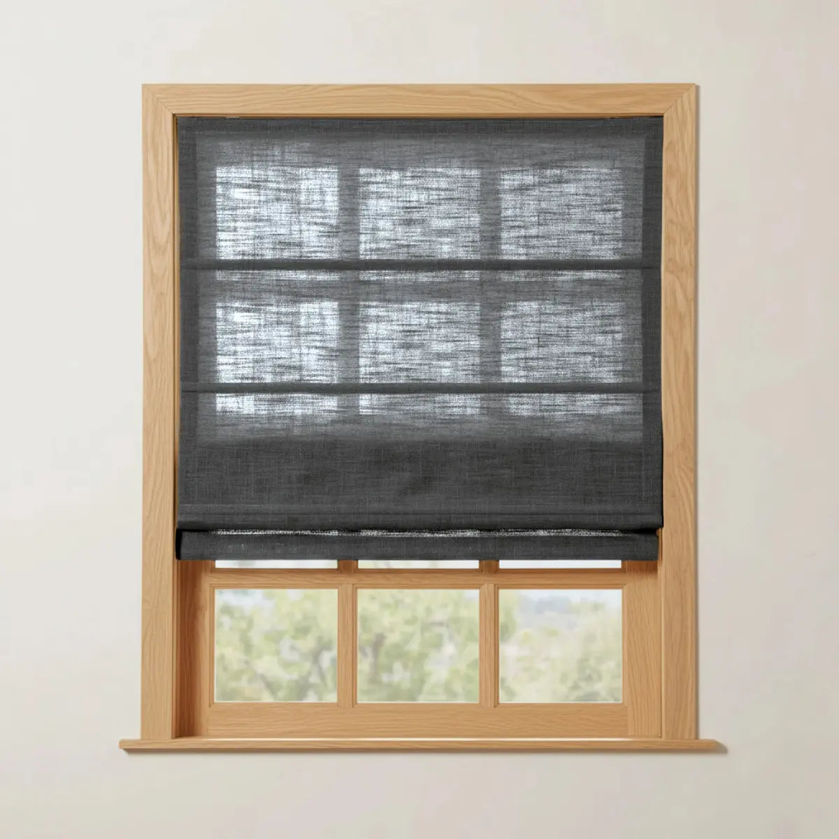 Costom Roman Shades Graphite Grey W1234-40