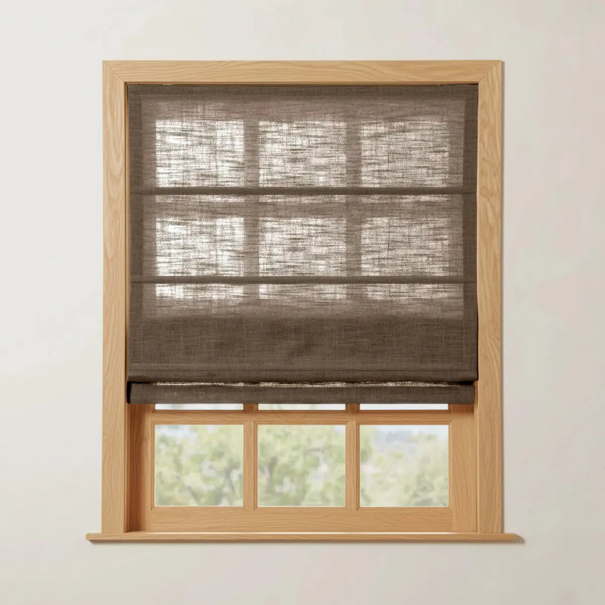Costom Roman Shades Chocolate Brown W1234-8
