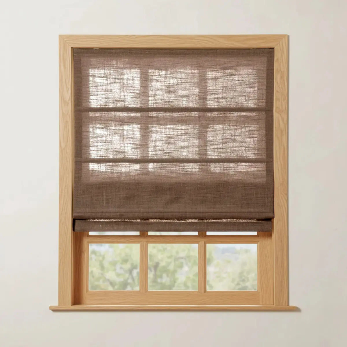 Costom Roman Shades Chestnut Mocha W1234-9