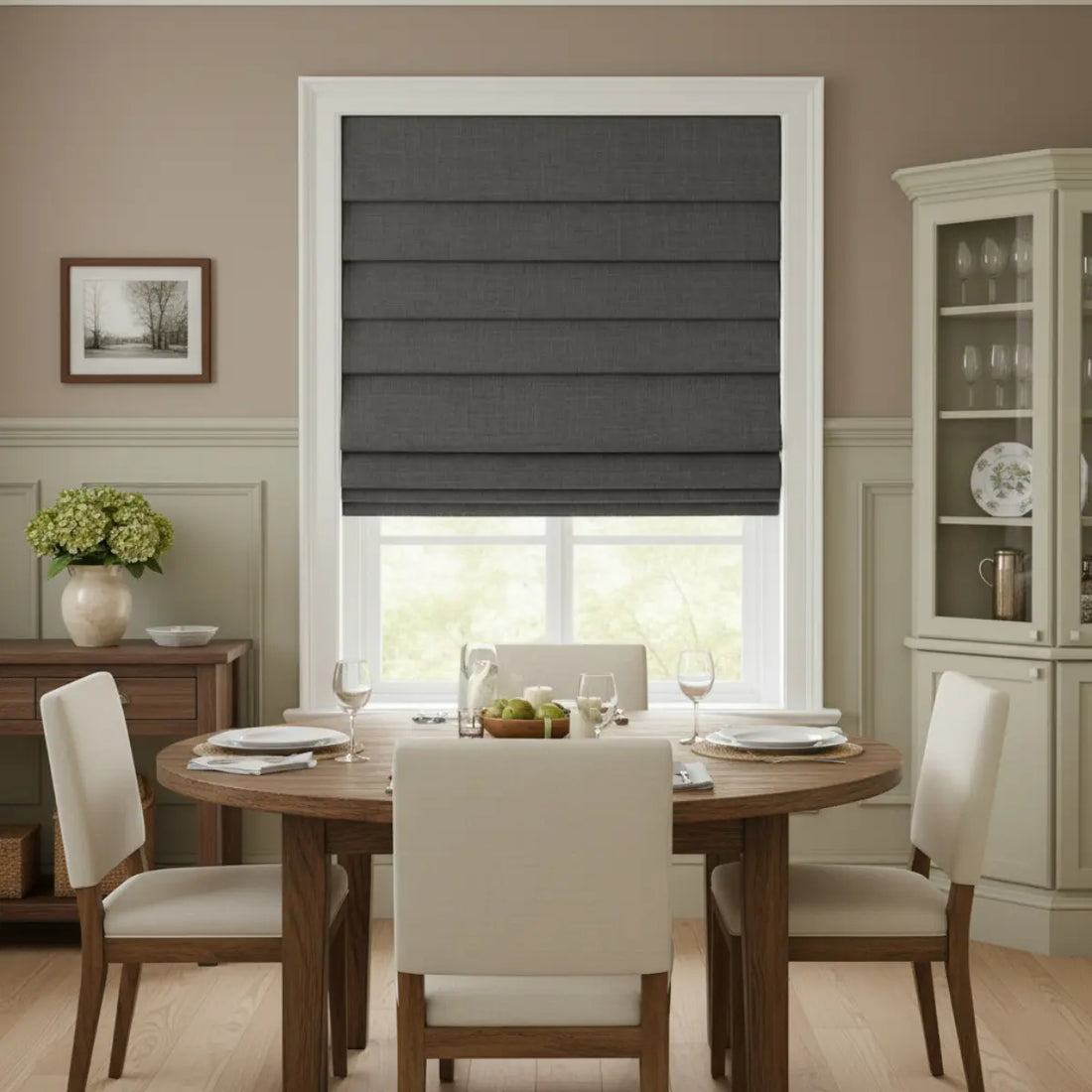 Costom Roman Shades Gray 302-01
