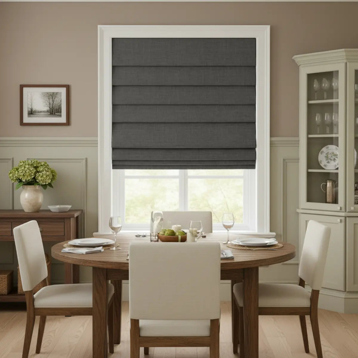 Costom Roman Shades Gray 302-01