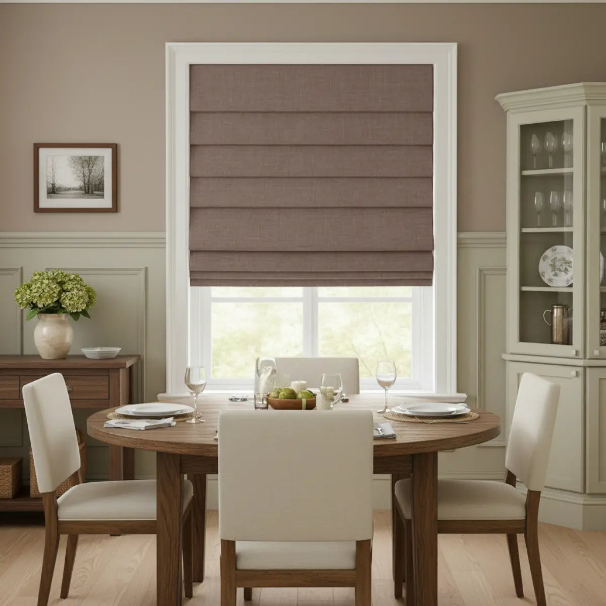 Costom Roman Shades Rose Beige 302-15