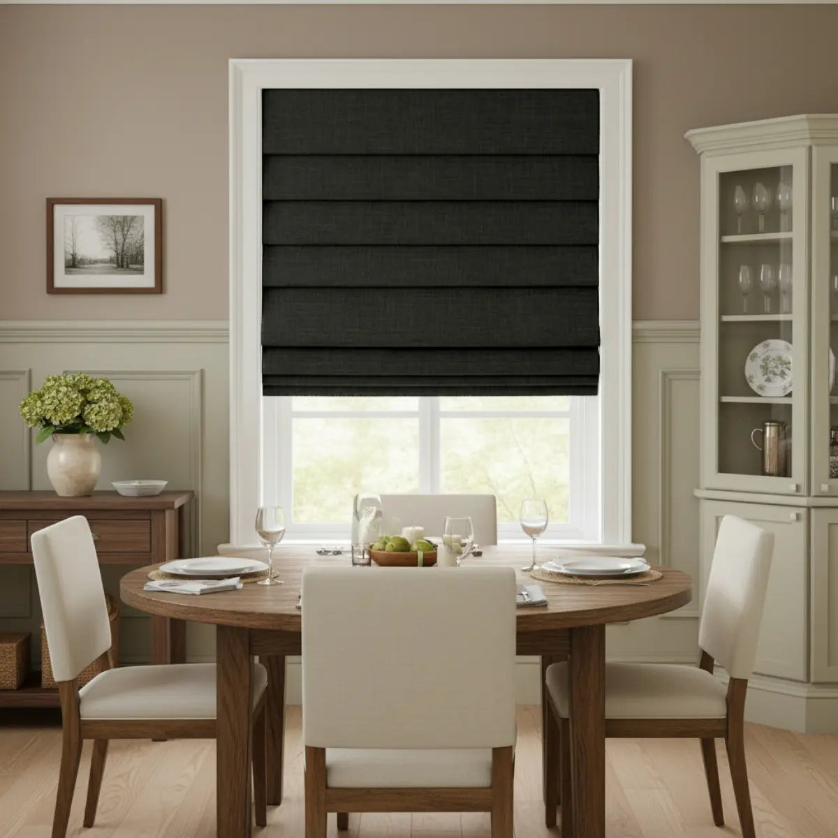 Costom Roman Shades Charcoal 302-23