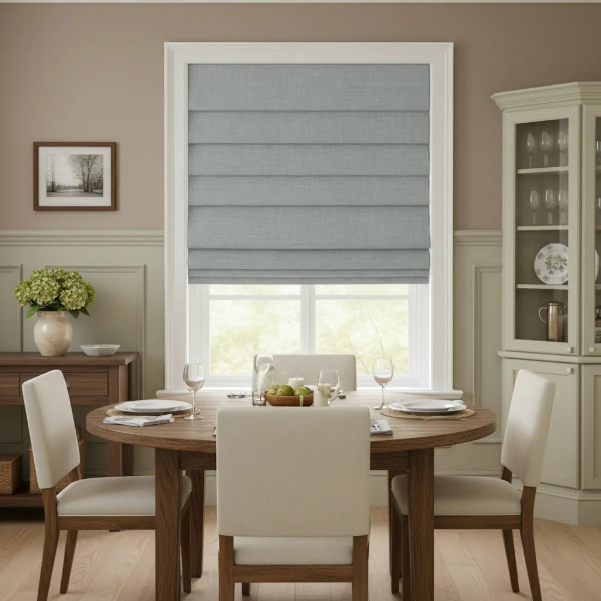 Costom Roman Shades Light Gray 302-6