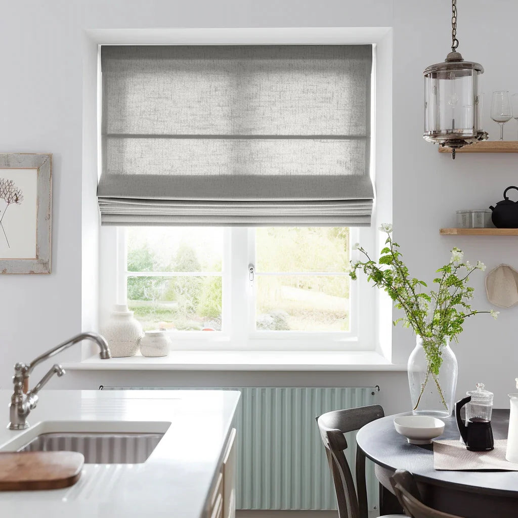 Dusty Bedrooms Linen Roman Shades 100% Blackout