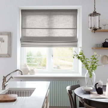 Dusty Bedrooms Linen Roman Shades 100% Blackout
