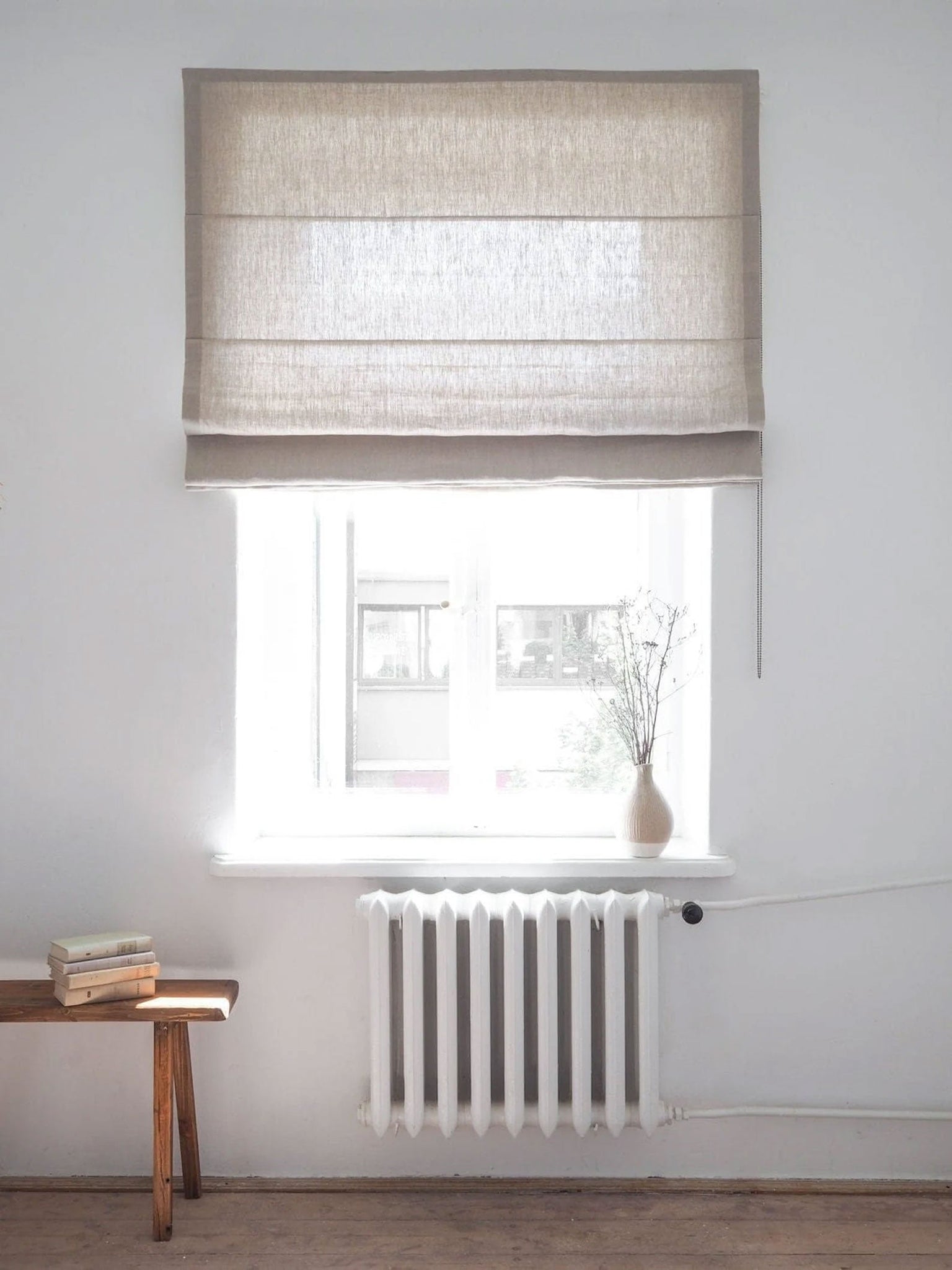 Nature Weave Linen Roman Shades