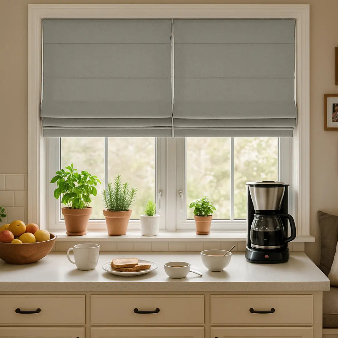 Premium 700GSM Blackout Roman Shades | Custom Made | 24 Colors Available