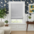 Costom Roman Shades Light Gray White ZJM04