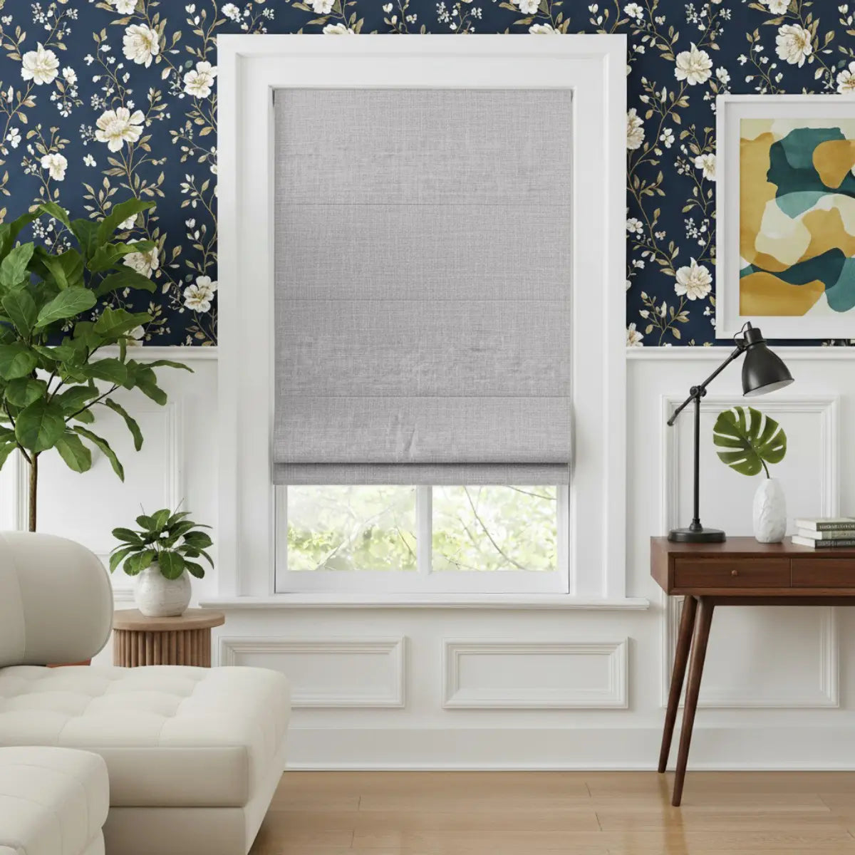 Costom Roman Shades Silver Drift ZJM07
