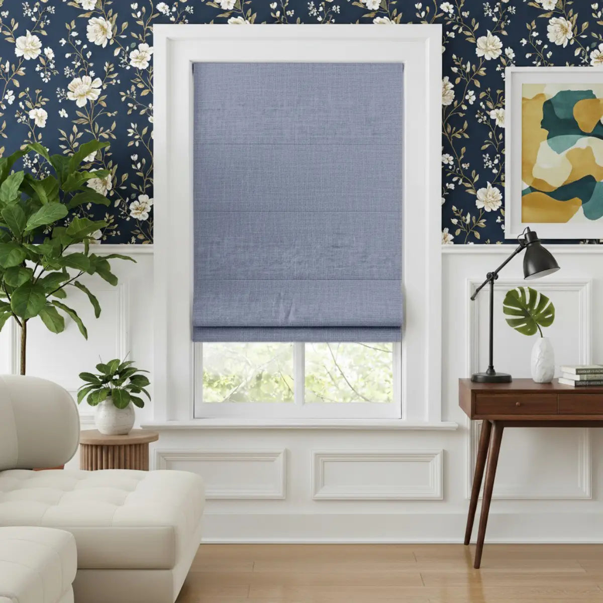 Costom Roman Shades Denim Wash ZJM12