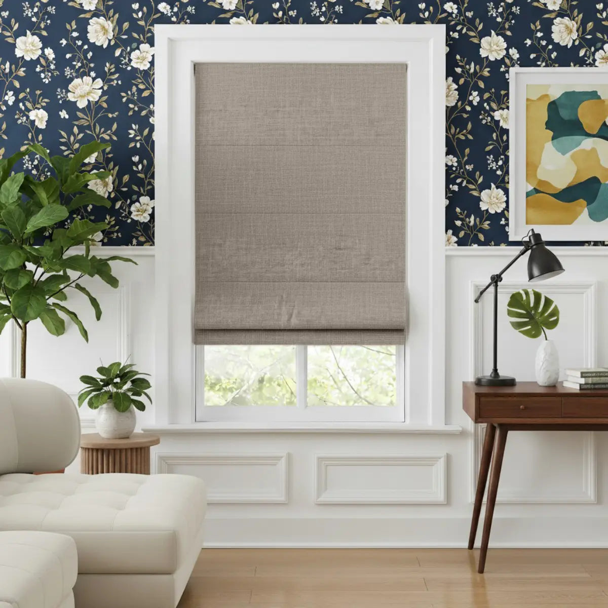 Costom Roman Shades Rustic Flax ZJM15