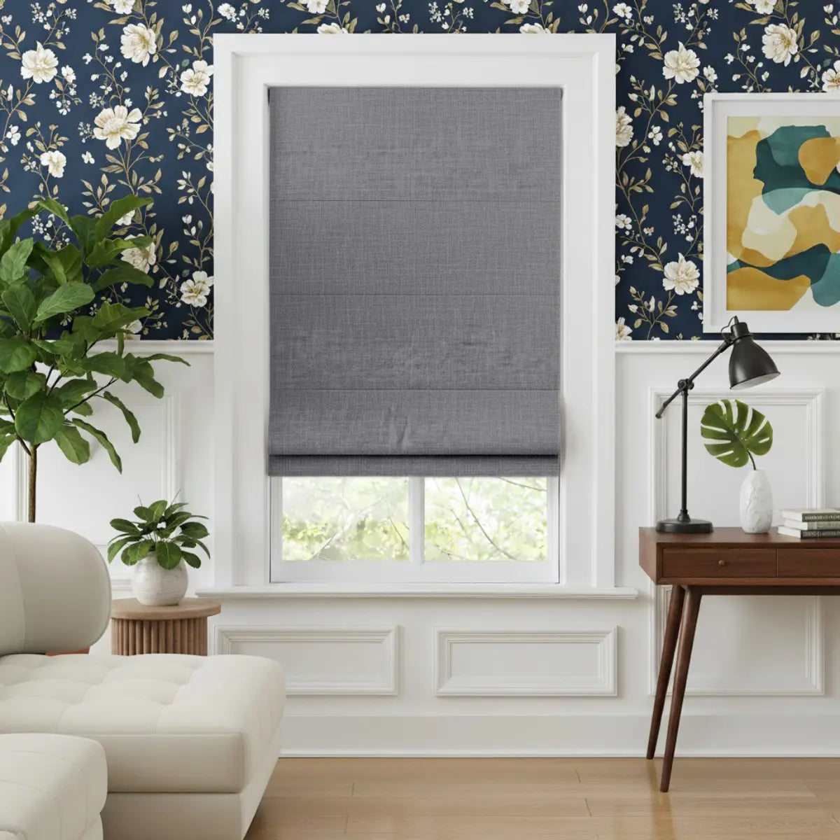 Costom Roman Shades Volcanic Gray ZJM17