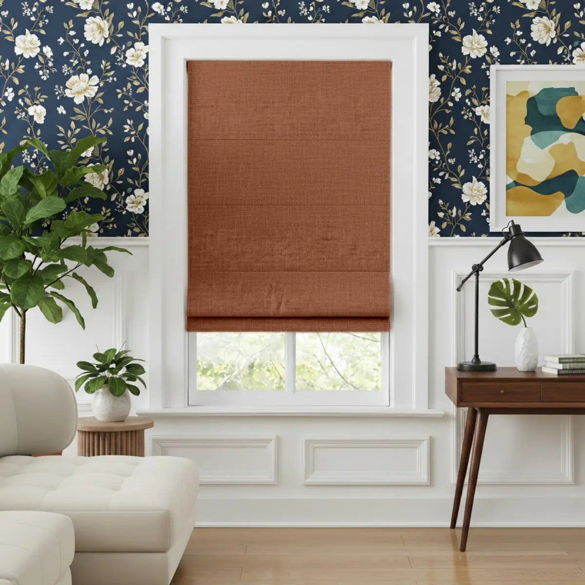 Costom Roman Shades Burnt Sienna ZJM21