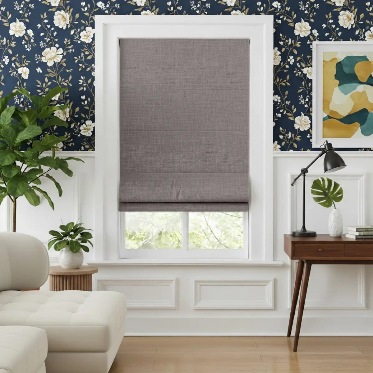 Costom Roman Shades Earth Taupe ZJM22